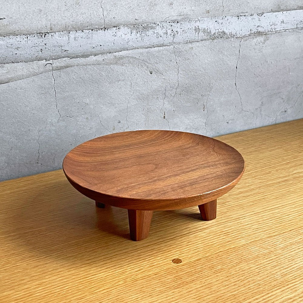 ふるいともかず ざぼん 飾り台 22cm ウォールナット材 無垢材 オイルフィニッシュ 現代作家 木工家 ♪