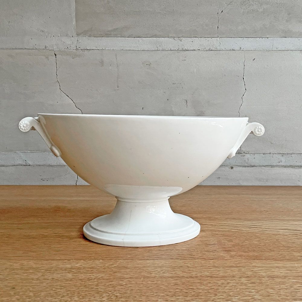 ベルギービンテージ Belgian Vintage スーピエール スープチュリーン スープ鍋 スープボウル 陶器 アンティーク アイボリー テーブルウェア ♪