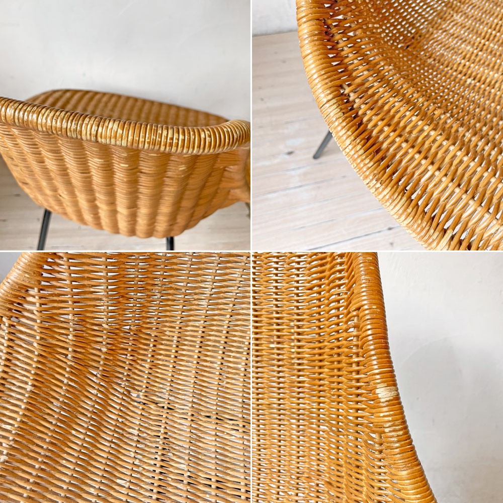 イデー IDEE バーバス チェア BARBAS CHAIR ダイニングチェア スチール脚 ラタン ナチュラル リゾートスタイル B ★