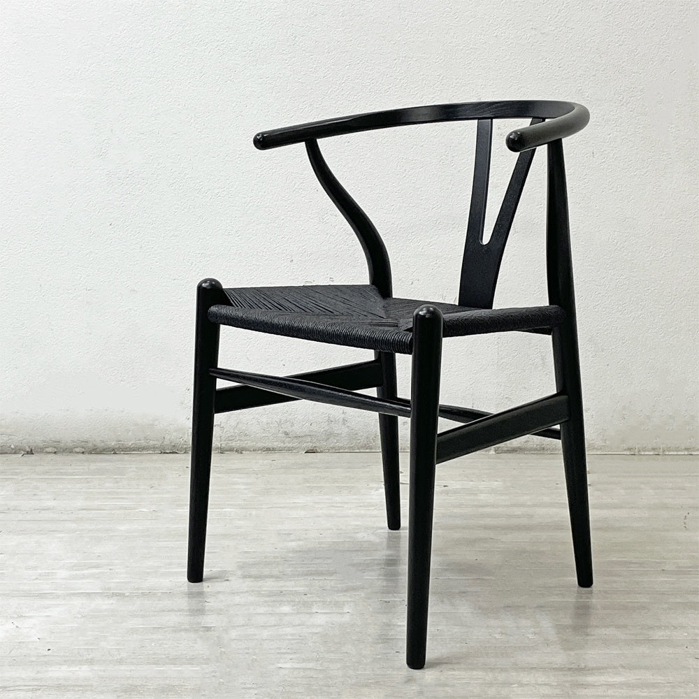 カールハンセン＆サン Carl Hansen & Son CH24 Yチェア ブラックラッカー × ブラックペーパーコード ハンス・J・ウェグナー オーク材 美品 ●