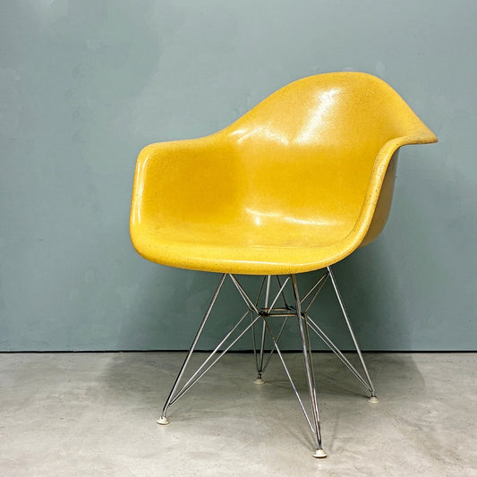 ハーマンミラー Herman Miller アームシェルチェア セカンド 2nd FRP エッフェルベース マスタードカラー ヨーロッパ仕様 イームズ ◎