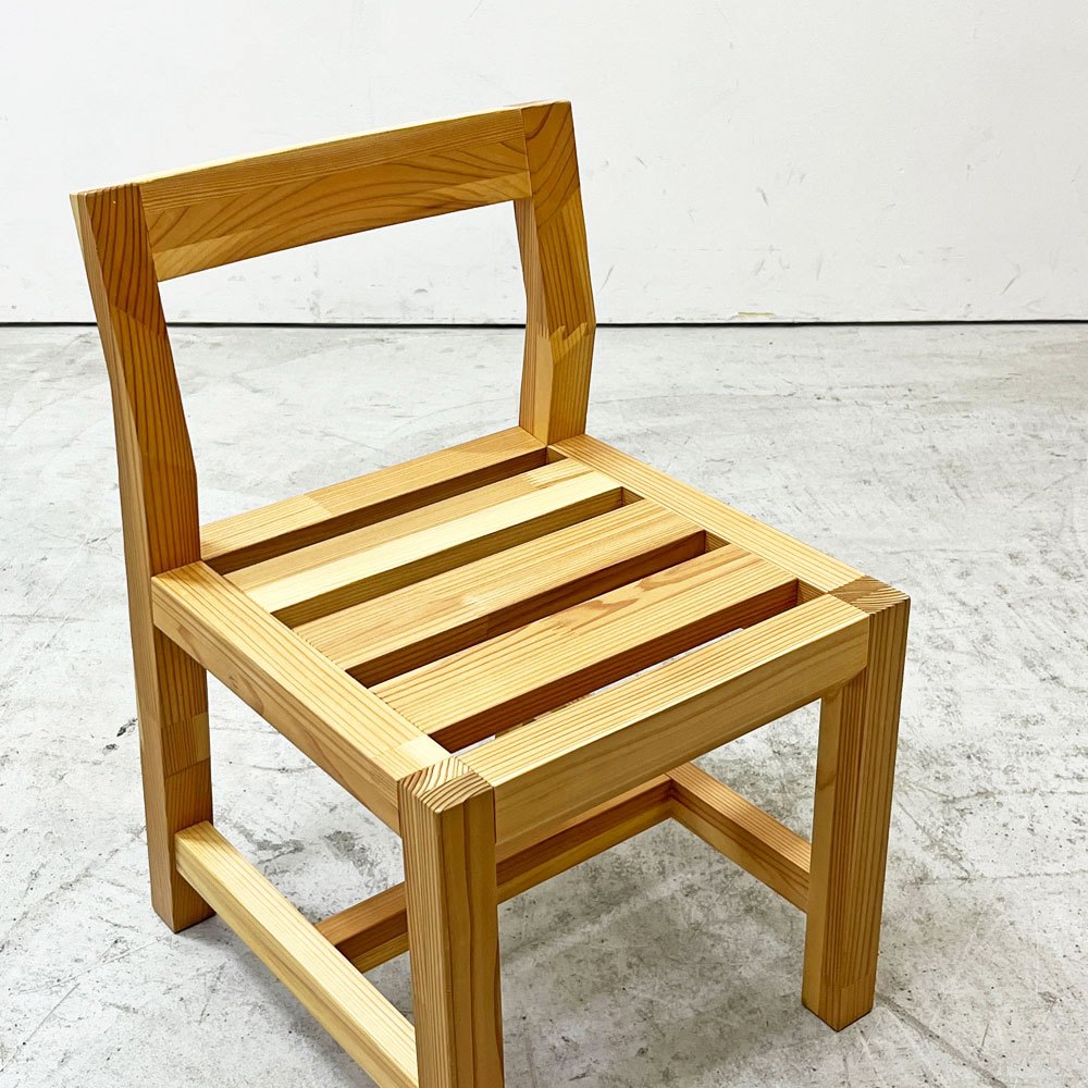 ワイスワイス WISE WISE サトヤマ03 SATOYAMA03 キッズチェア スモールチェア 杉無垢集成材 座面高33cm 展示品 A ●