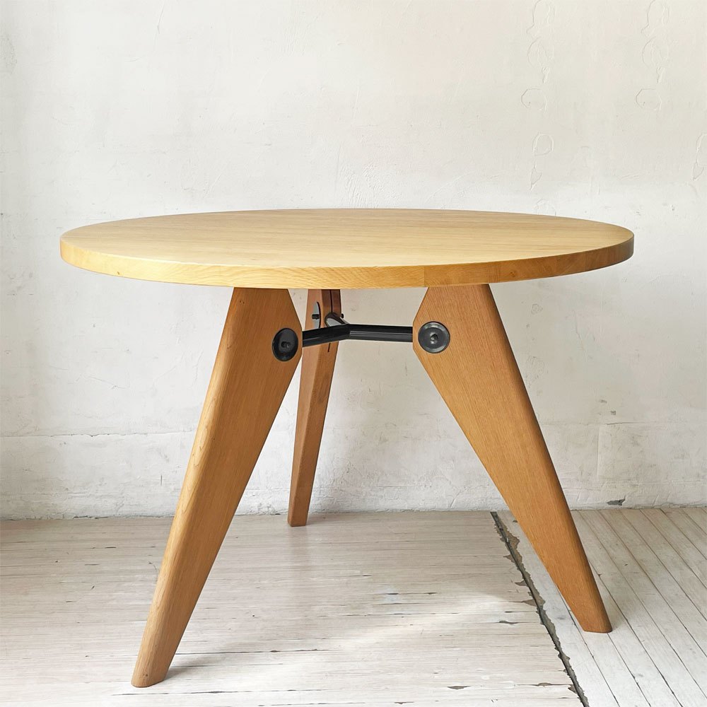 ヴィトラ vitra. ゲリドン Gueridon ダイニングテーブル ラウンド ナチュラルオーク 無垢材 Φ105cm ジャン・プルーヴェ 定価￥399,300- ★