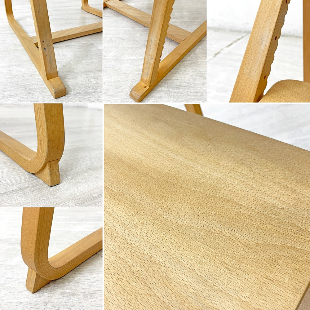 豊橋木工 TOYOMOKU アップライトチェア UPRIGHT CHAIR ナチュラル × ライトブルー ベビーチェア キッズチェア ●