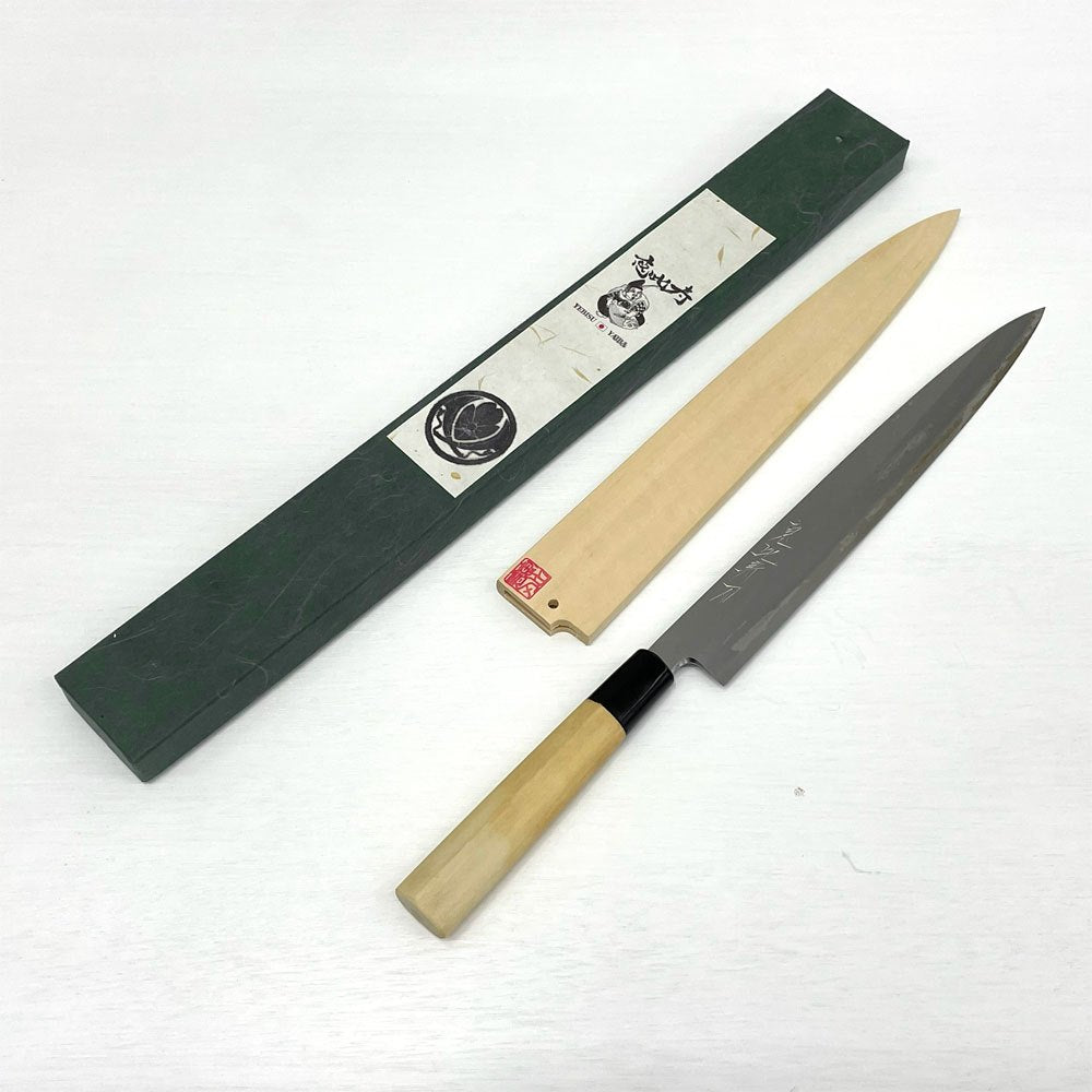 恵比寿刃 匠 TAKUMI 柳刃包丁 27cm 9寸 安来鋼 白二号 刺身包丁 和包丁 片刃 箱付き 〓