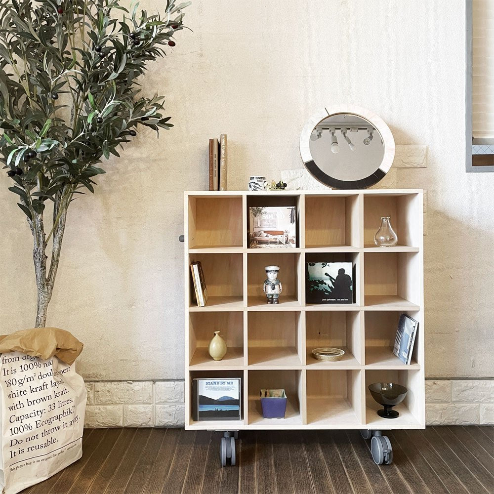 マルゲリータ margherita ストレージカート Storage Cart キャスター付き CD収納カート SC-CD CDラック 4列4段 16コマ W70cm 定価￥39,380- ◎