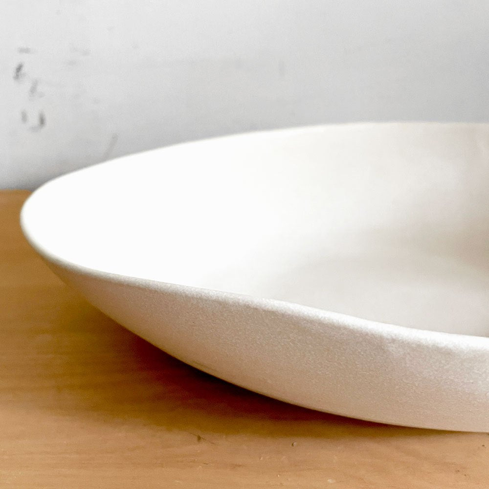 クリスチャンヌ ペロション Christiane Perrochon ストーンウェア STONEWARE ボウル プレート ホワイトカラー イタリア 陶器 ハンドメイド 現代作家 ■