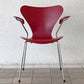 フリッツハンセン Fritz Hansen 3207 セブンチェア アームチェア ラッカー ダークレッド アルネ ヤコブセン 北欧家具 ◇