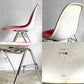 ハーマンミラー Herman Miller 3ndビンテージ サイドシェルチェア FRP製 PVCレザー スタッキングベース C&R イームズ ミッドセンチュリー A ■