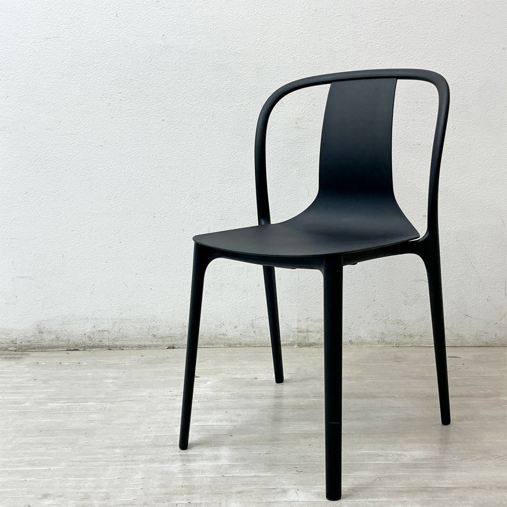 ヴィトラ Vitra ベルヴィルチェア Belleville Chair ダイニングチェア スタッキングチェア ディープブラック ロナン & エルワン・ブルレック A ●