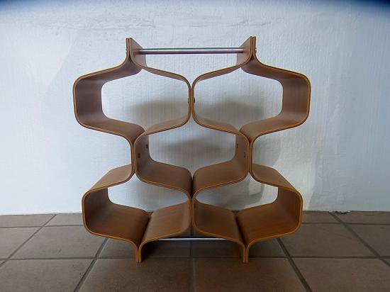 ミッドセンチュリーモダン / Mid-Century MODERN ◇ 廃番 プライウッド ワインラック チーク材