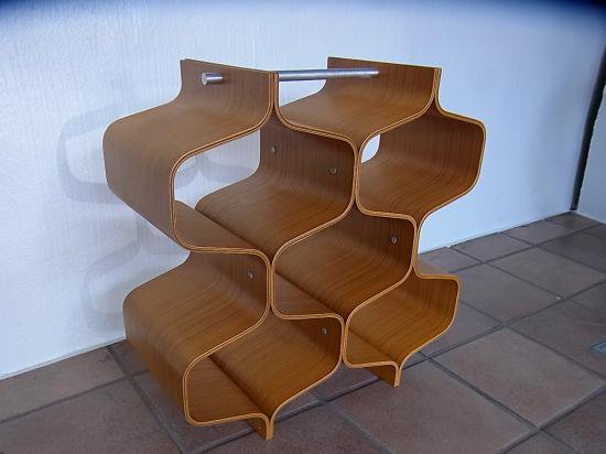 ミッドセンチュリーモダン / Mid-Century MODERN ◇ 廃番 プライウッド ワインラック チーク材