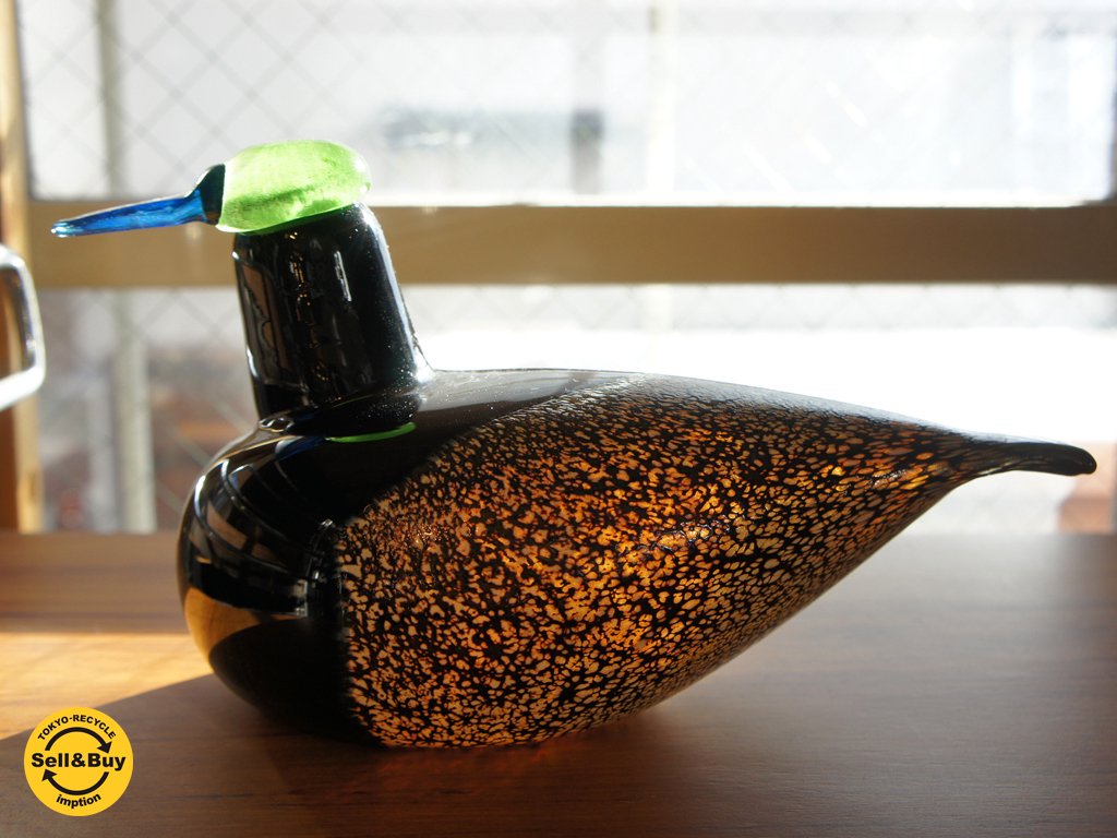 iittala (Nuutajarvi)　イッタラバード　廃番 Male Duck (マガモ雄) Sorsauros　1994-2005　オイバ・トイッカ　●