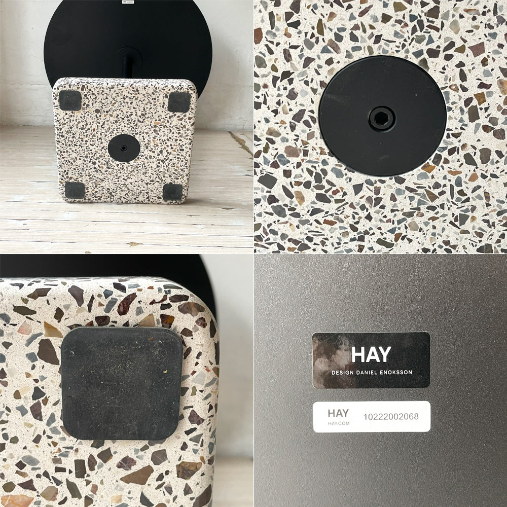ヘイ HAY テラゾー TERRAZZO TABLE ラウンドテーブル カフェテーブル アンスラサイト×グレーベース 人工大理石 デンマーク 北欧家具 ★