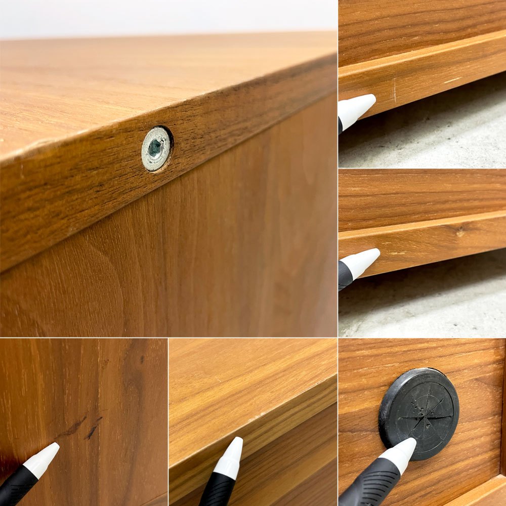 無印良品 MUJI スタッキングキャビネット AVボード テレビボード ウォールナット材 オープン + 引き出し W82.5cm 廃番 ●