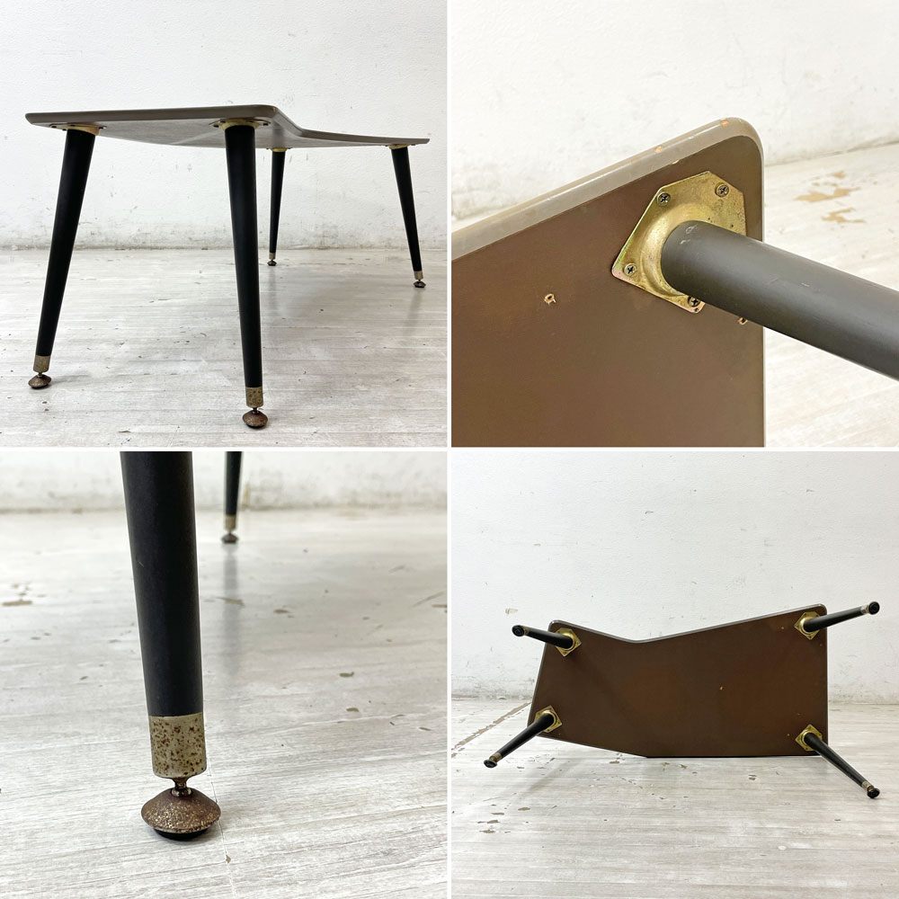 ジャパンビンテージ japan vintage デコラトップ ブーメラン型 コーヒーテーブル センターテーブル ローテーブル ミッドセンチュリー W86cm ●