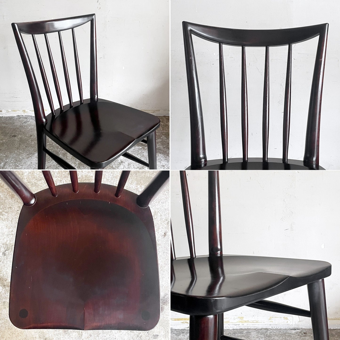松本民芸家具 220F型 チェア Finnish style Chair ダイニングチェア ミズメザクラ材 民藝家具 和モダン 定価￥148,500- A ■