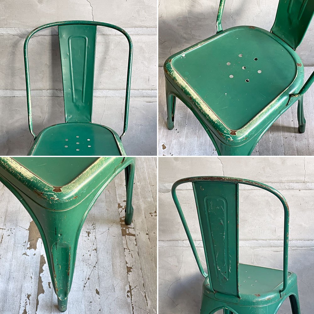 トリックス TOLIX ビンテージ エーチェア A-chair ダイニングチェア スタッキングチェア グリーン グザビエ・ポシャール Xavier Pauchard フランス 50's 希少 A ♪