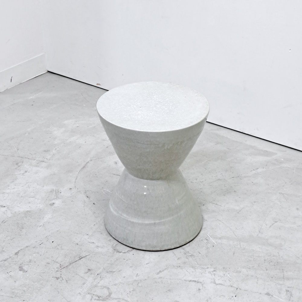 タイム＆スタイル TIME&STLE stoneware sculpture 石見焼 スツール TSSG102 サイドテーブル オブジェ 彫刻 嶋田窯 伝統工芸 定価￥95,700- ●