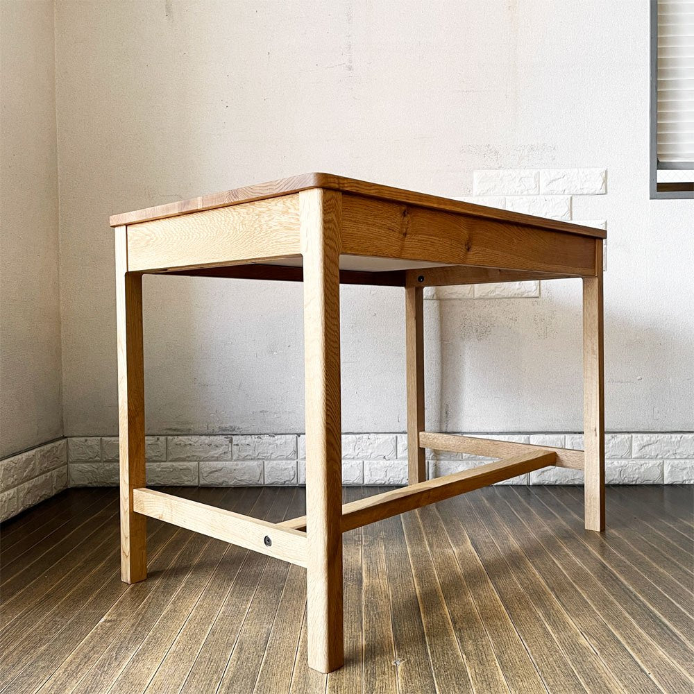 広松木工 HIROMATSU トゥット TUTTO デスク オーク無垢材 オイル仕上げ W98cm 1ドロワー カトラリートレイ付 定価￥115,500- ◎
