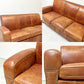 トラックファニチャー TRUCK FURNITURE レザーソファ LEATHER SOFA 3シーター 牛革 ブラウン 参考定価￥610,000- 廃番 ●