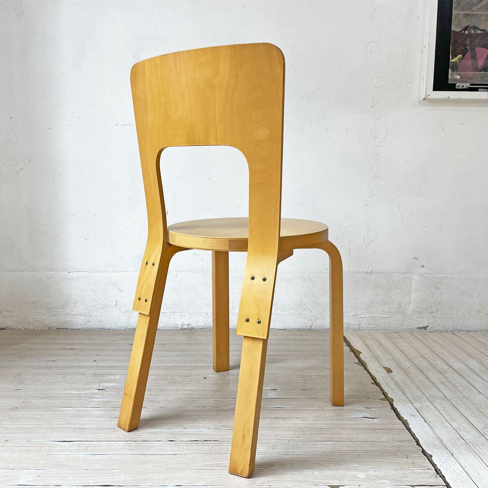 アルテック artek チェア66 Chair66 バーチ材 ダイニングチェア アルヴァ・アアルト フィンランド 北欧家具 B ★