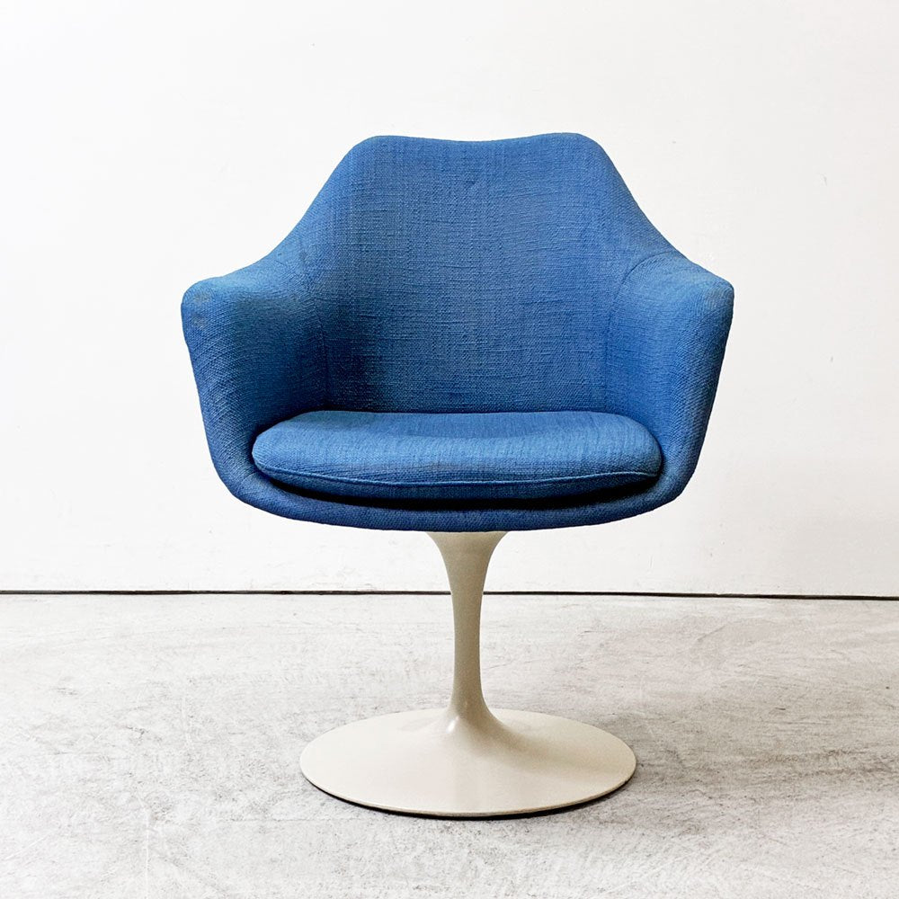 ノル Knoll ビンテージ チューリップ アームチェア ダイニング エーロ・サーリネン Eero Saarinen FRP ファブリック張込み スペースエイジ ミッドセンチュリー A ●