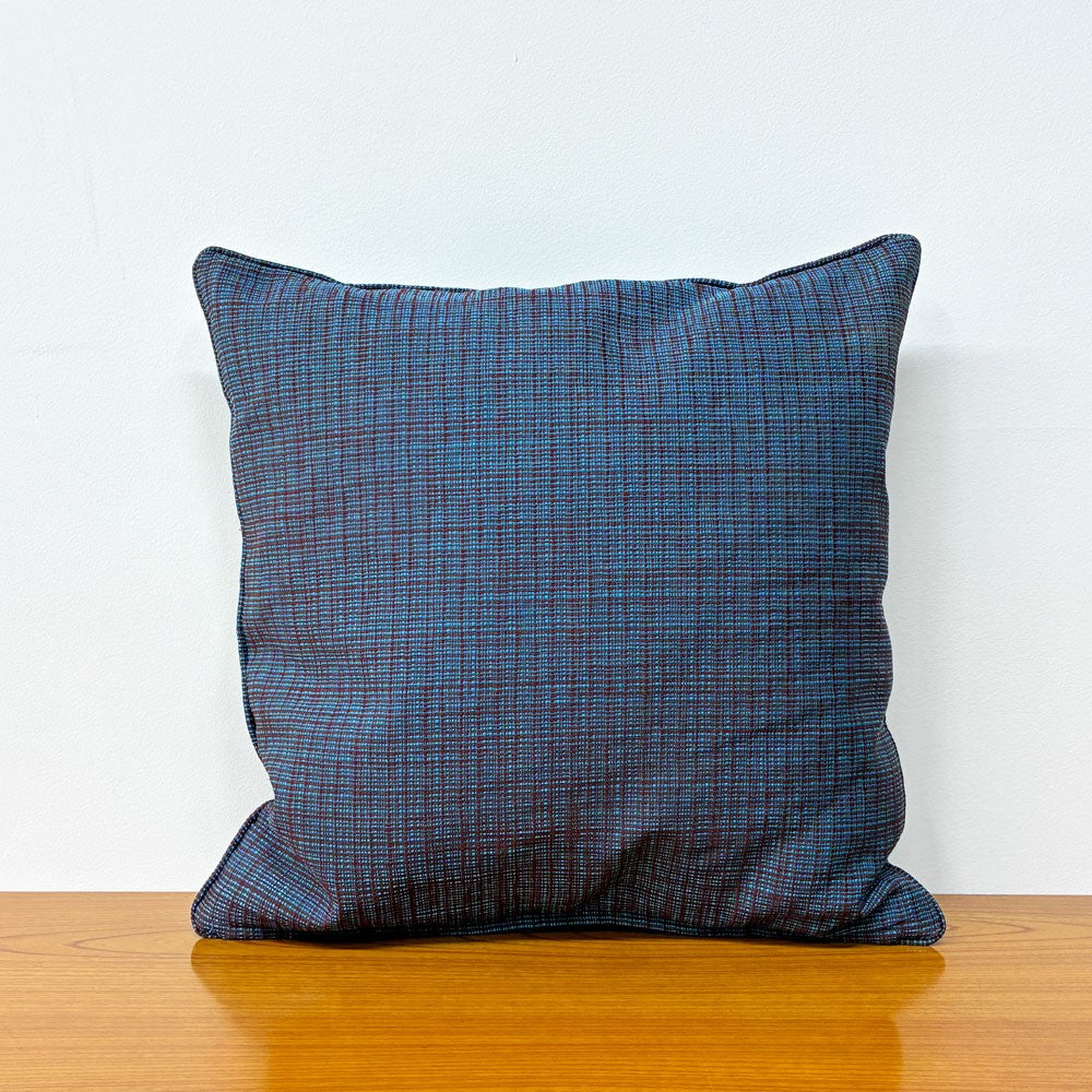 カッシーナイクスシー Cassina ixc. クッション W45cm ターコイズブルー×ブラウン フェザー 織柄 モダン A ◎