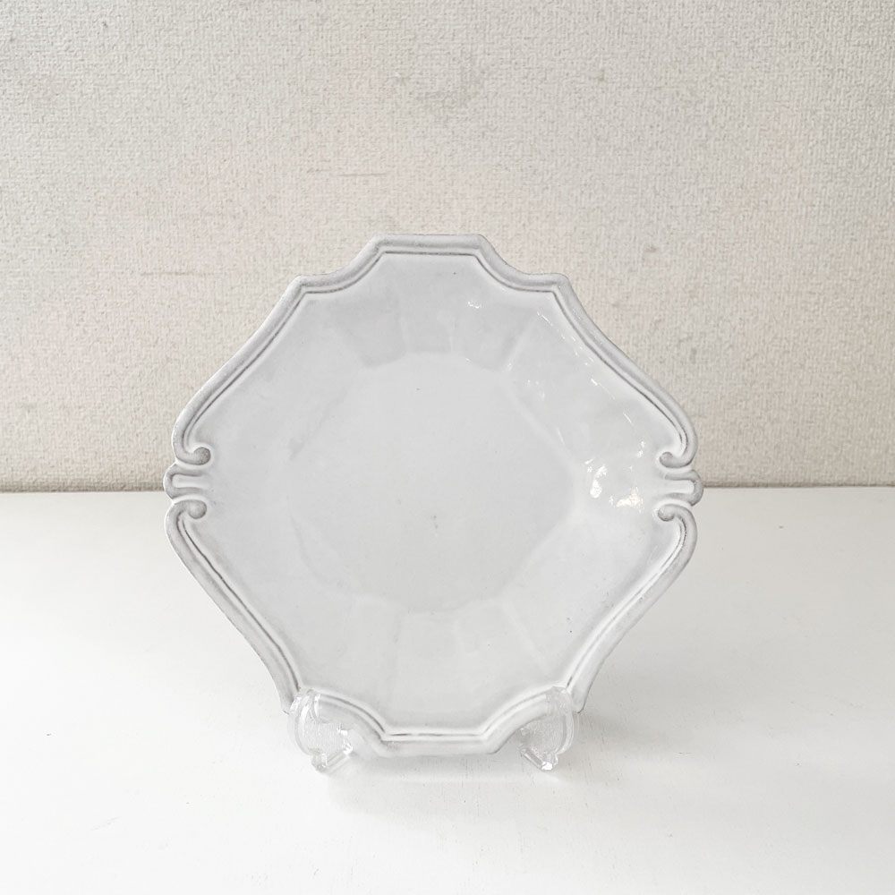 アスティエ・ド・ヴィラット Astier de Villatte レジャンス Regence デザートプレート 20.5cm フランス 定価￥17,600- B ◎