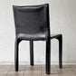 カッシーナ Cassina キャブチェア 412 CAB CHAIR アームレス 本革 ブラック マリオ・ベリーニ MoMA イタリアンモダン 定価￥385,000- ◇