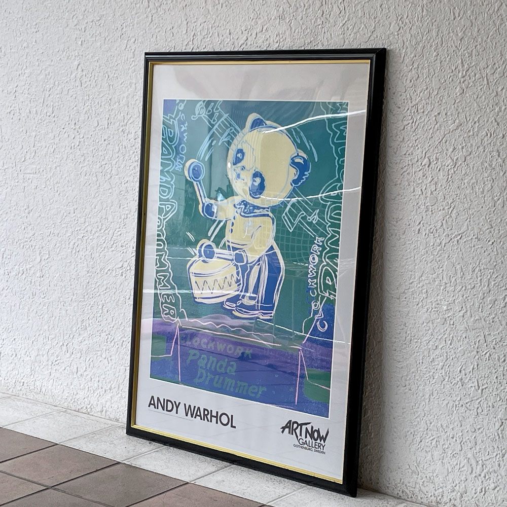アンディウォーホル ANDY WARHOL 時計仕掛け パンダドラマー "Clockwork Panda Drummer" ポスター Art Now Gallery スウェーデン 額装品 ◇