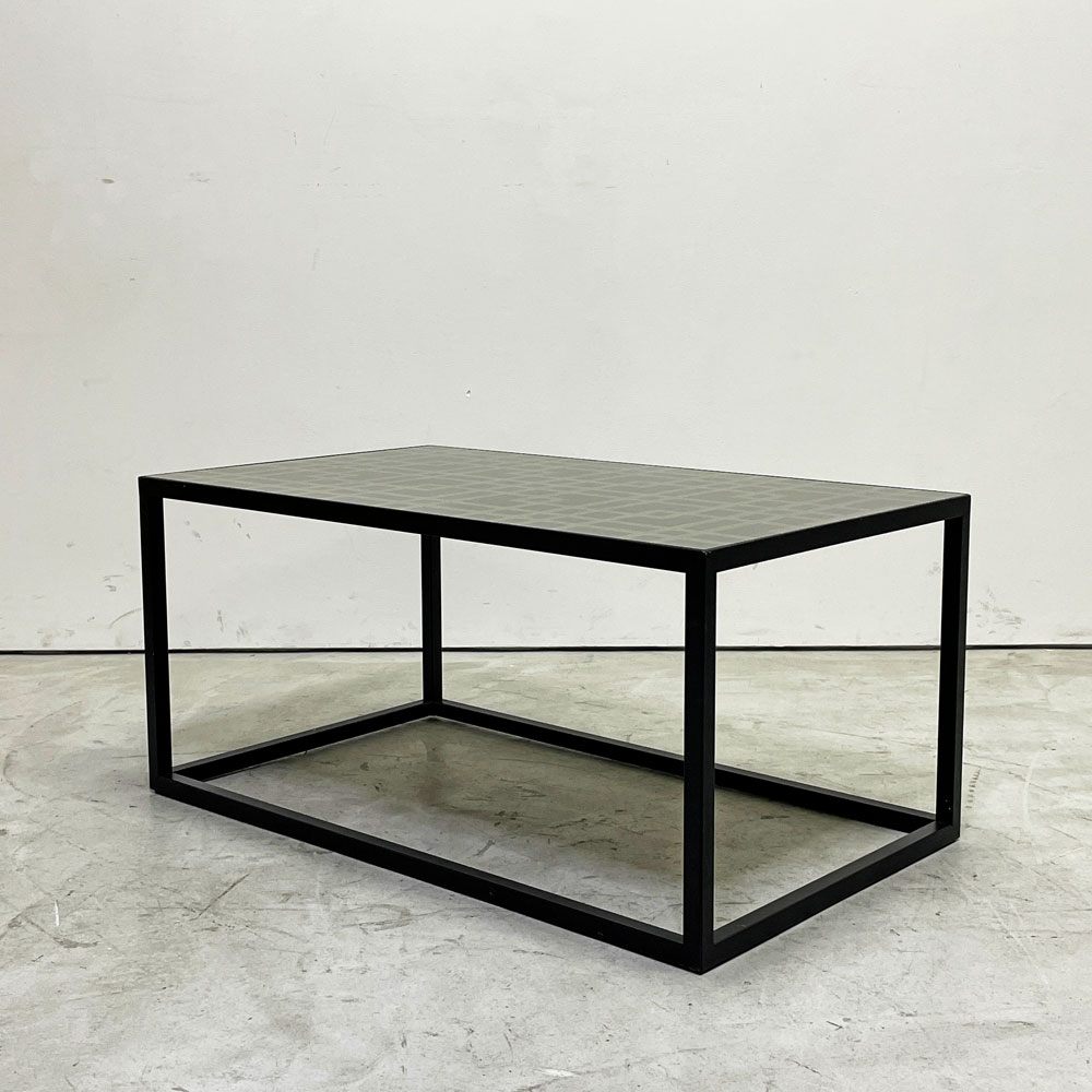 カーサ ブク CASA BUKU 横堀建築設計事務所 コーヒーテーブル W75cm ガラス天板 スチールレッグ モダンデザイン ●