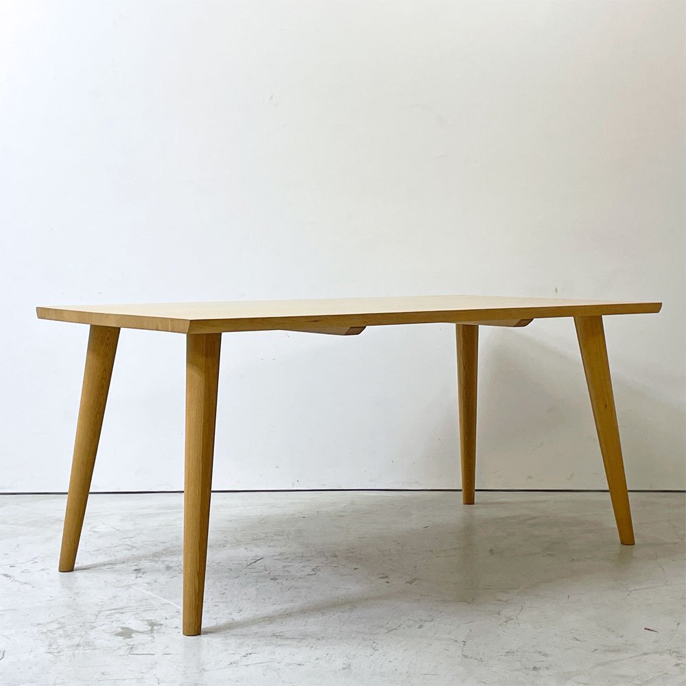 柏木工 KASHIWA オーク無垢材 ダイニングテーブル W150cm テーパードレッグ ナチュラル 飛騨家具 国産家具 ●