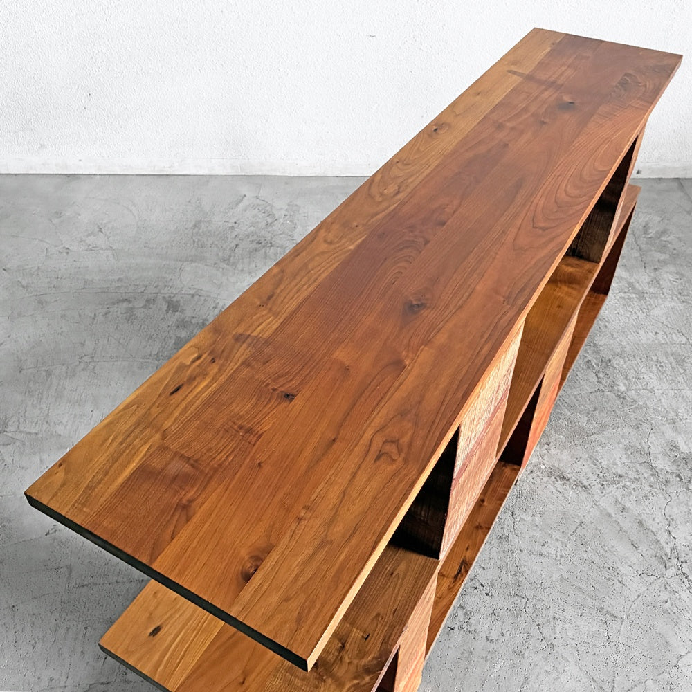 ビーナ bina ジンジャー GINGER コンソール テーブル CONSOLE TABLE 古材×ウォールナット無垢材 オープンシェルフ 間仕切り 廃番 〓