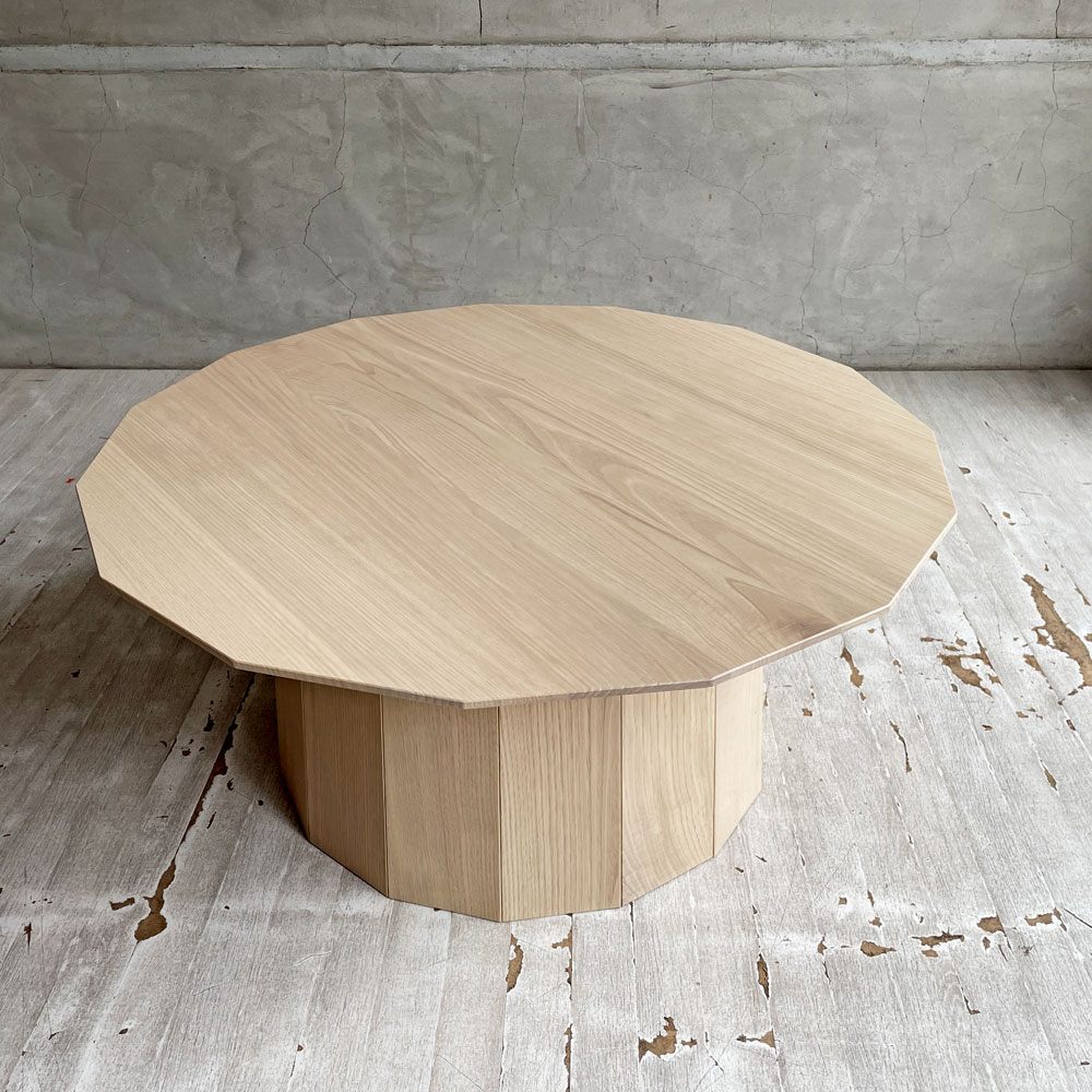 カリモクニュースタンダード Karimoku カラーウッドプレーン ラージ ローテーブル COLOUR WOOD PLAIN Large ショルテン ＆ バーイングス  国産クリ材 14角形 ナチュラル 定価￥85,800- ♪