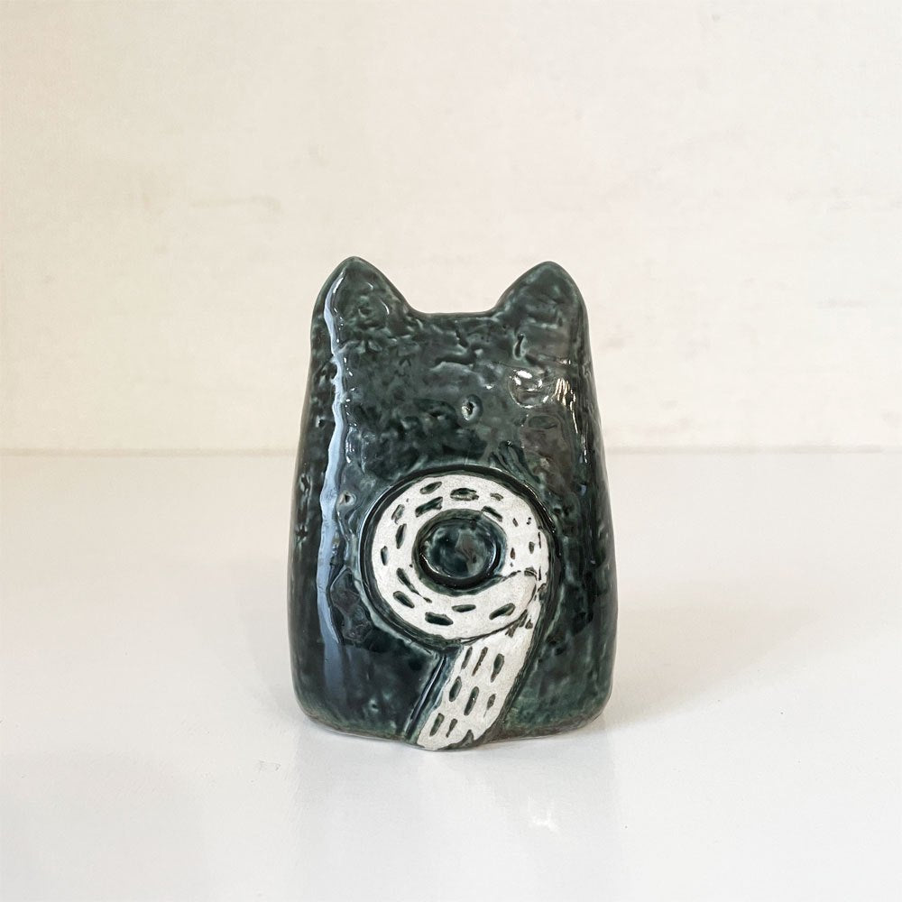 グスタフスベリ GUSTAVSBERG 小さな猫 Liten Katt ネコ 黒猫 H9cm 陶製フィギュリン 1965年 リサ・ラーソン スウェーデン 北欧ビンテージ ◎