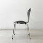 フリッツハンセン Fritz Hansen セブンチェア ダイニングチェア カラードアッシュ ブラック アルネ・ヤコブセン 北欧 デンマーク 定価75,680円 美品 A ●