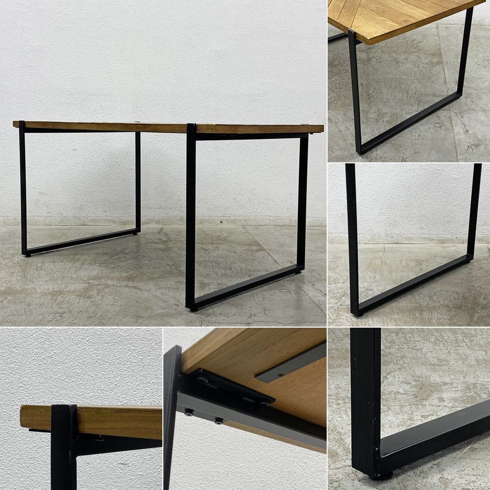 クラッシュゲート CRASH GATE ノットアンティークス ジプシー GYPSY ダイニングテーブル オーク材 オルテガ柄 W138.5cm A ◎