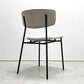 カリガリス Calligaris フィフティーズ FIFTIES ダイニングチェア サンドカラー×マットブラック ファブリック ベルベット スチール脚 モダンデザイン イタリア B ●
