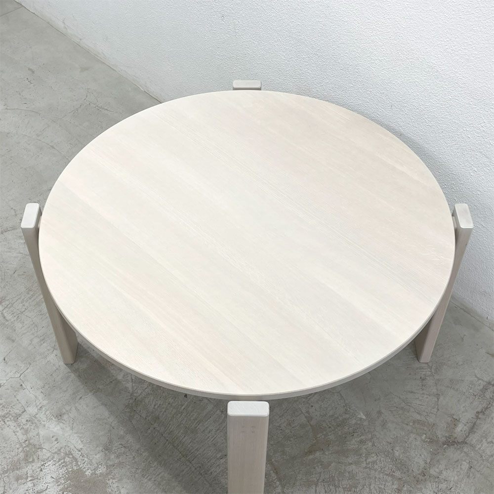 マスターウォール MASTERWAL リベルタ LIBERTA ラウンド ダイニングテーブル オーク材 無垢集成材 Φ120cm AKASE 展示美品 〓