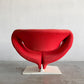 アーティフォート Artifort リボンチェア Ribbon Chair ラウンジチェア ファブリック レッド系 ウッドベース ピエール・ポラン ミッドセンチュリーモダン ビンテージ 〓