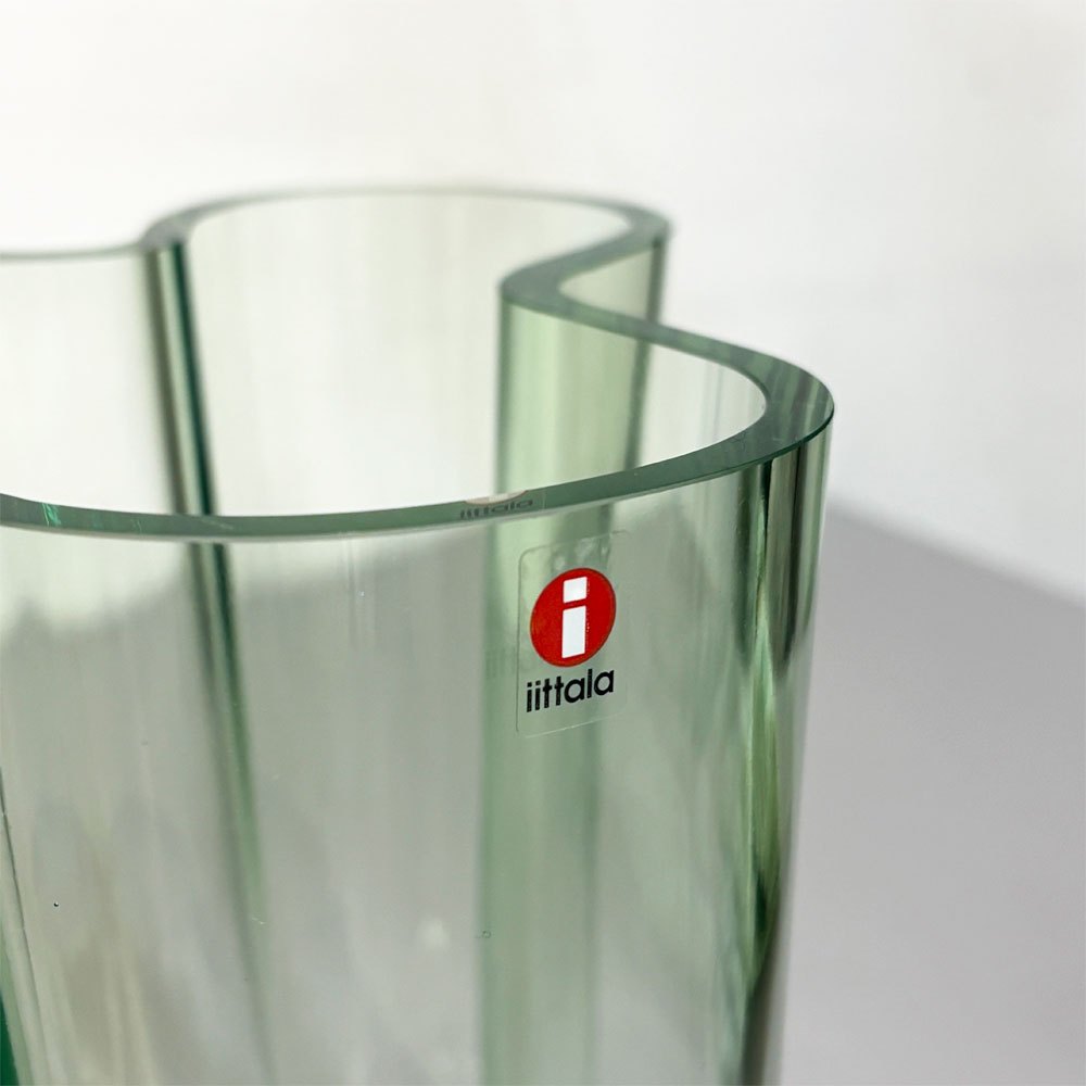 イッタラ iittala アルヴァ アアルト コレクション Alvar Aalto Collection ベース フラワーベース 花瓶 クリア1937  初期カラー H16cm フィンランド 北欧雑貨 箱付 ●