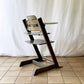 ストッケ STOKKE トリップトラップ TRIPP TRAPP ベビーチェア キッズチェア S/N5 ベビーガード・トレイ・延長グライダー付き ストームグレー ノルウェー 北欧家具 ◇