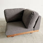 マスターウォール MASTERWAL デニッシュソファ DANISH SOFA コーナーソファ ファブリック ウォールナット無垢材 アカセ木工 展示美品 〓