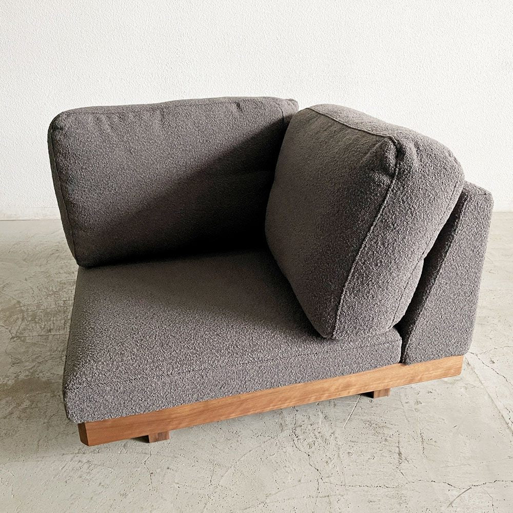 マスターウォール MASTERWAL デニッシュソファ DANISH SOFA コーナーソファ ファブリック ウォールナット無垢材 アカセ木工 展示美品 〓