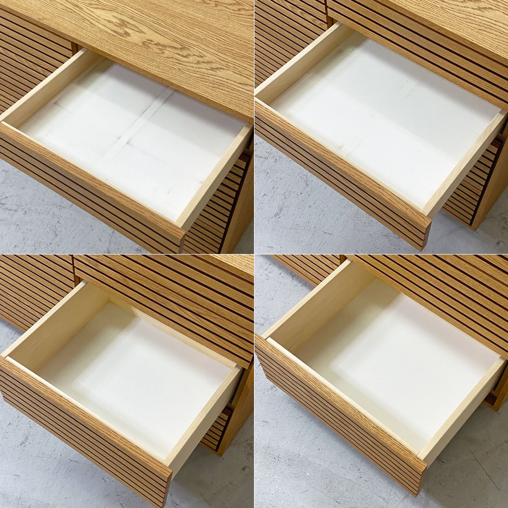 広松木工 hiromatsu ベラクレッパ VERA CREPA オーク材 チェスト & ドア 150cm 2ドア 4ドロワー プッシュオープン ●