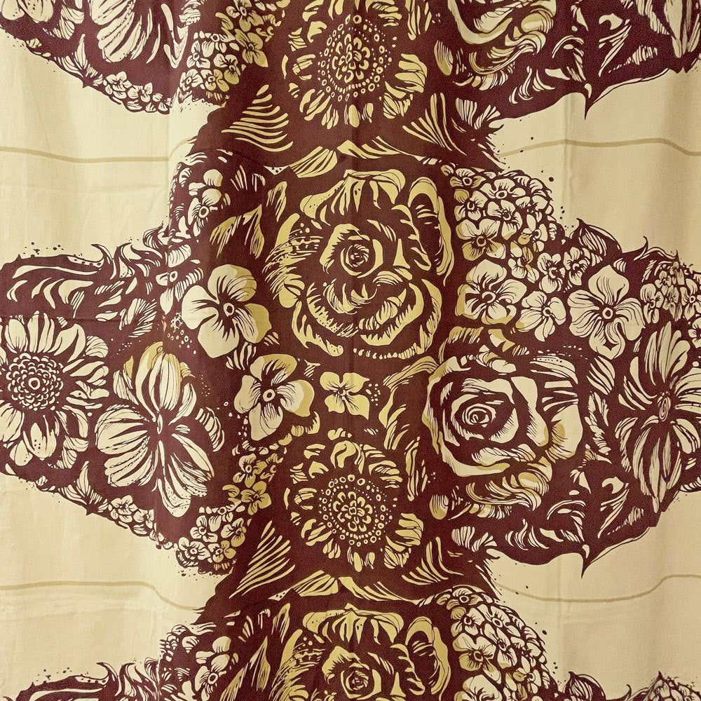 マリメッコ marimekko Sarabande 生地 カーテン 115×178cm アンネリ・クヴェフランデル Anneli Qveflander フィンランドビンテージ ●