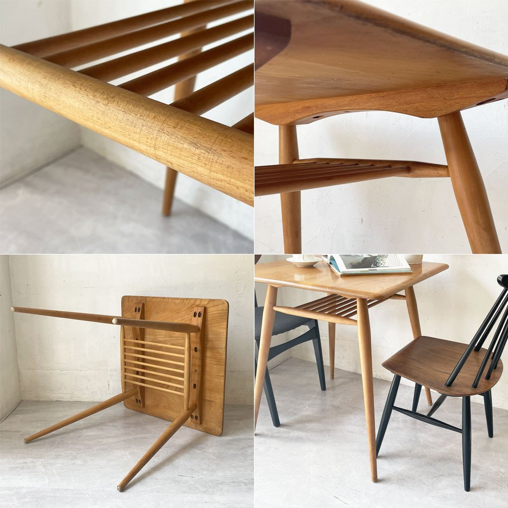 アーコール Ercol ブレックファストテーブル Breakfast Table ダイニングテーブル エルム材 70's 英国 イギリス ビンテージ ★
