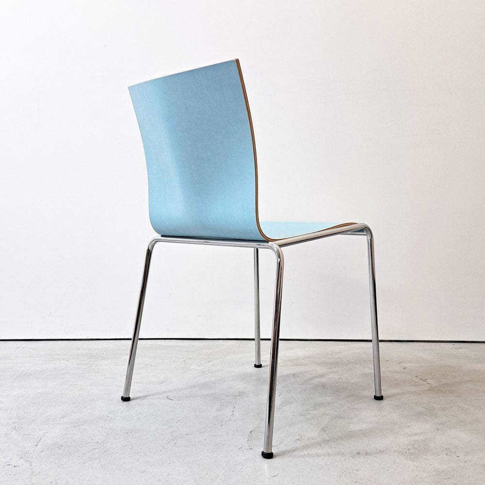 エンゲルブレヒト Engelbrechts チャリック CHAIRIK 101 ダイニングチェア スタッキング 4本脚 アイスブルー 未使用品 定価63,800円 ●
