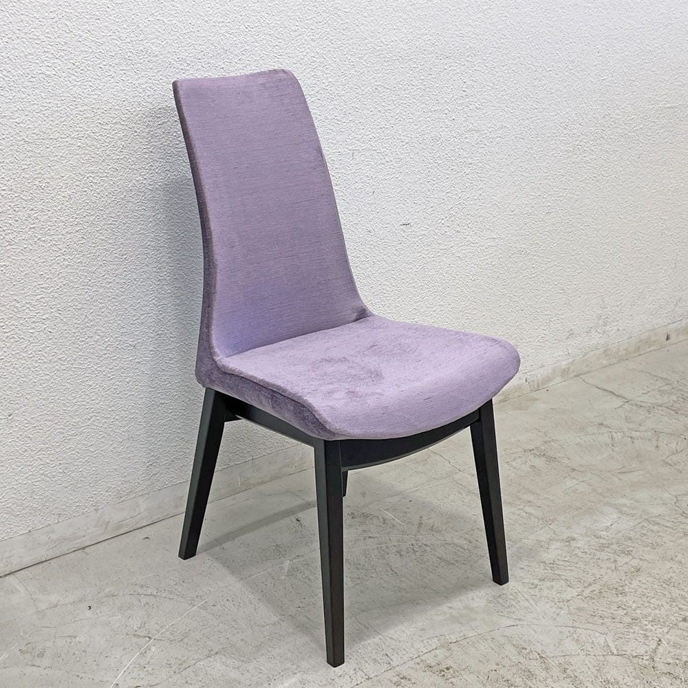 カワジュン KAWAJUN ドリディナチェア DORIDINA CHAIR ファブリック パープル モールドウレタン 美品 B 〓